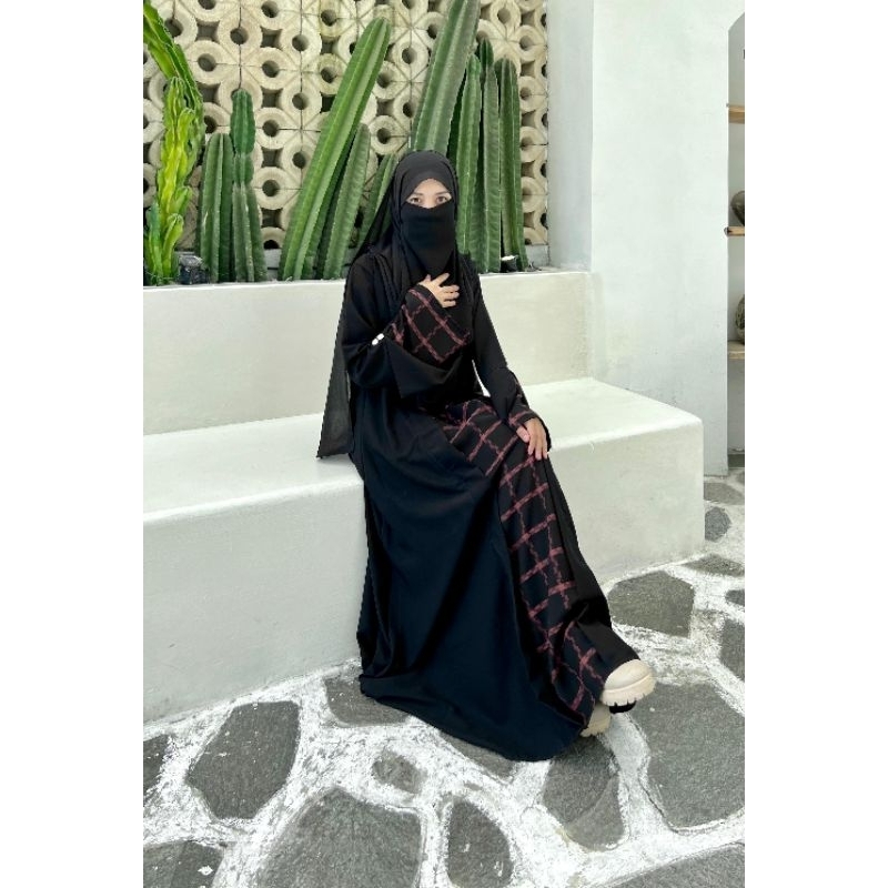 new ABAYA NAZWA HIKMAT original brand alnoor niqob gamis terbaru abaya cantik