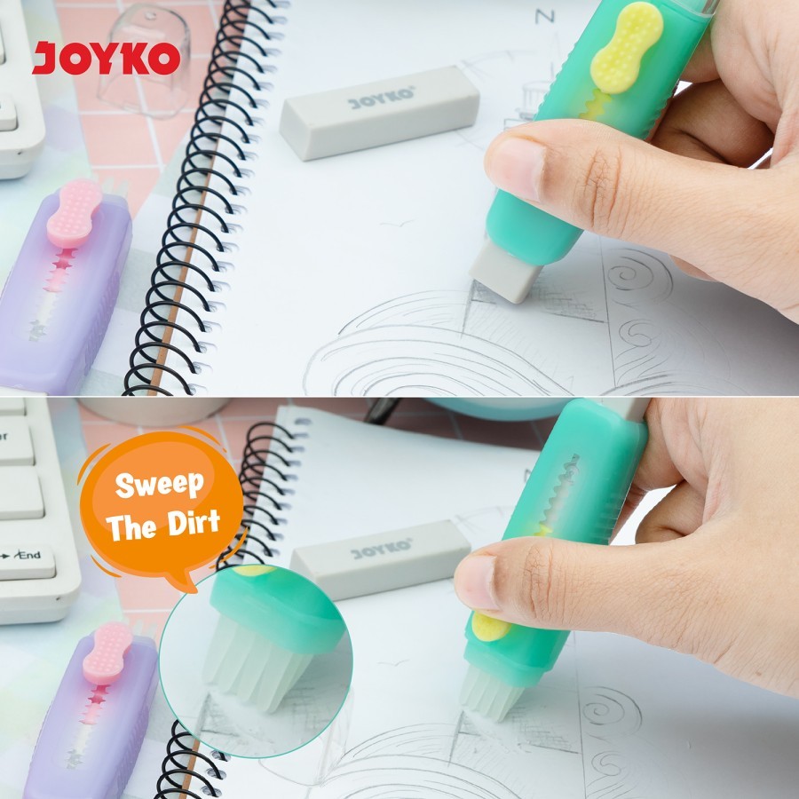 

Penghapus Eraser Joyko ER-145 2 In 1 Soft Brush Eraser