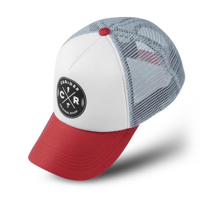 Topi Pria Jaring Distro Original Merah Abu