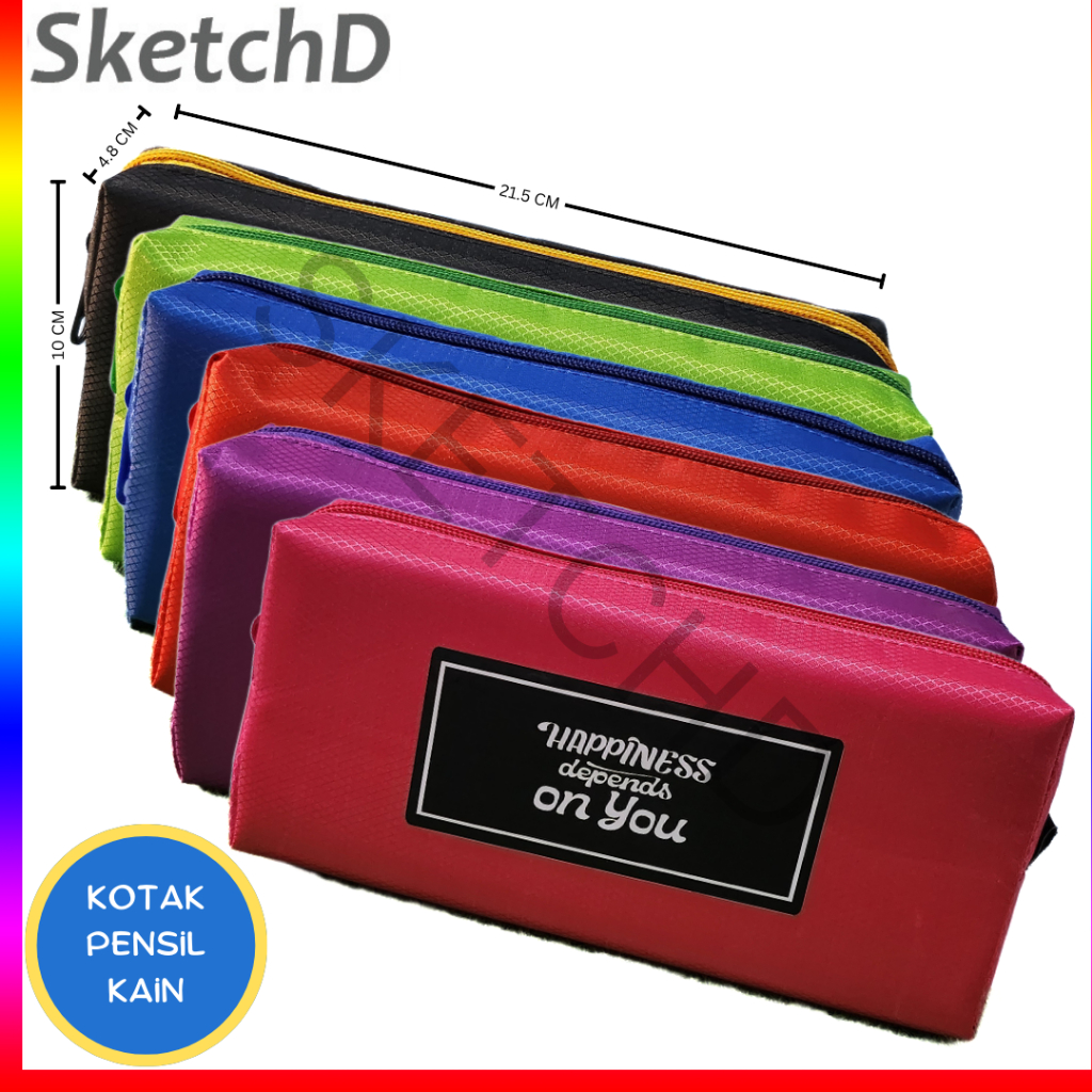 

Kotak Tempat Pensil Polos d Pencil Case Zipper Kain Kanvas NL5270T