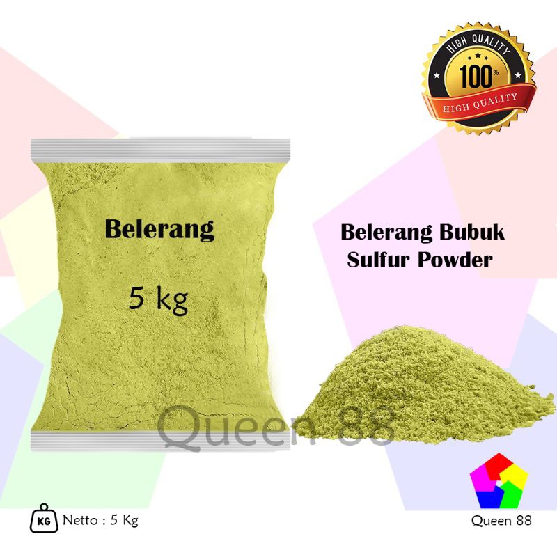 Belerang Bubuk Halus 5 kg / Powder Sulfur 99.8 % / Belerang Sulfur / Belerang Murni tanpa campuran /