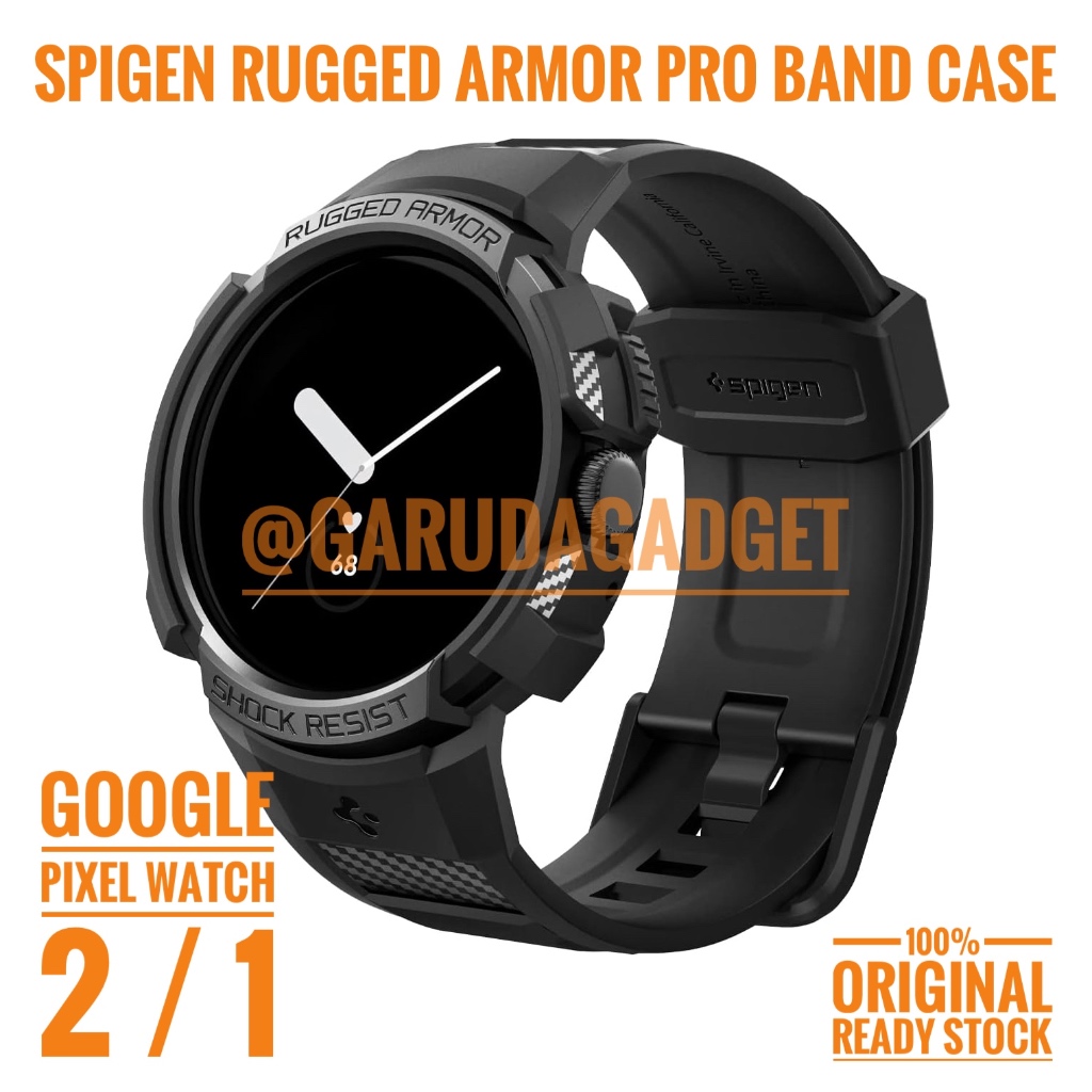 Strap Case Google Pixel Watch 3 / 2 / 1 41mm Spigen Rugged Armor Pro Band Casing Cover Military Shoc