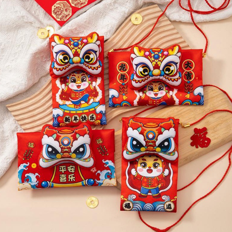 

COD Angpao Kain Naga Bunyi 224 Dompet Angpao Dragon Tas Selempang Red Pocket Angpao Imlek 224 Fu Kain Chinese New Year Red Motif Tulisan Pita Terbaru Murah