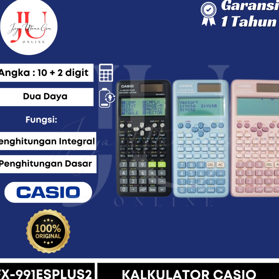 

KALKULATOR SCIENTIFIC CASIO FX 991ES PLUS ORI ART Q4Y9
