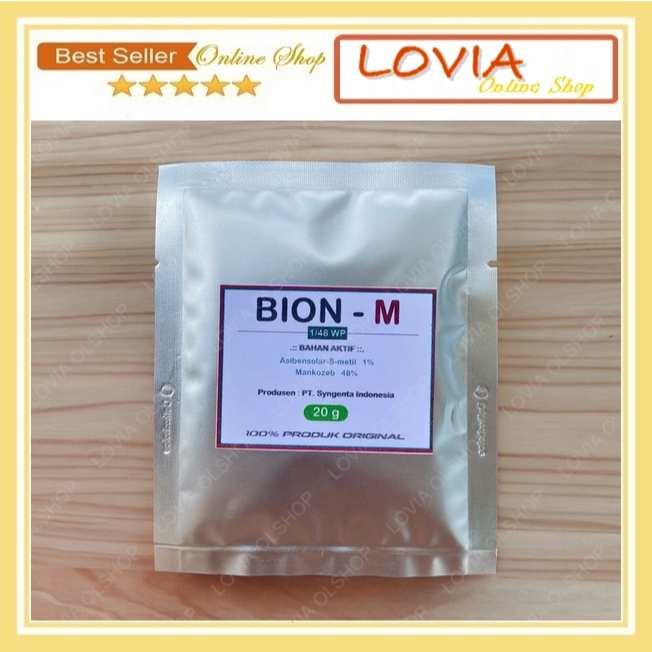 Repack 20 Gram Fungisida BION-M 1/48 WP Bahan Aktif Mankozeb dan Asibensolar Metil Original