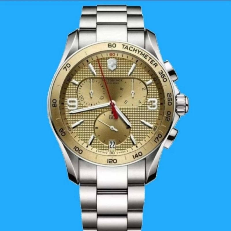 Jam Tangan Pria Victorinox Classic Chrono 42mm Original, Quartz
