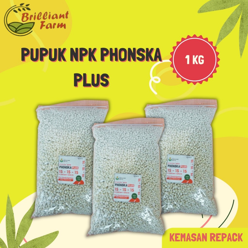 Pupuk Phonska Plus NPK 15-15-15 - Repack 1 KG #Agro