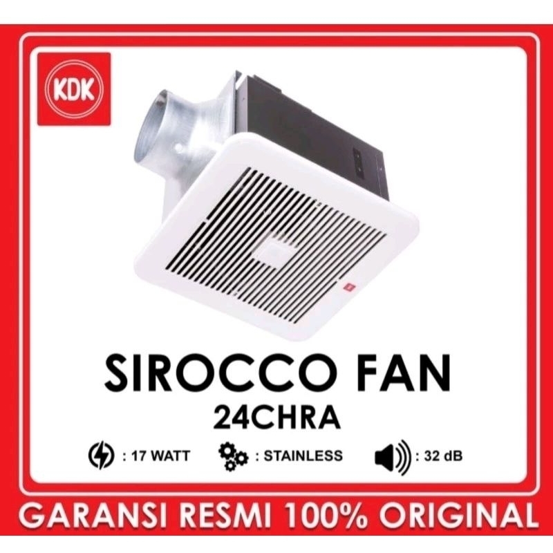 KDK 24CHRA Ceiling Mount Sirocco Exhaust Fan 24 Cm 17 Watt