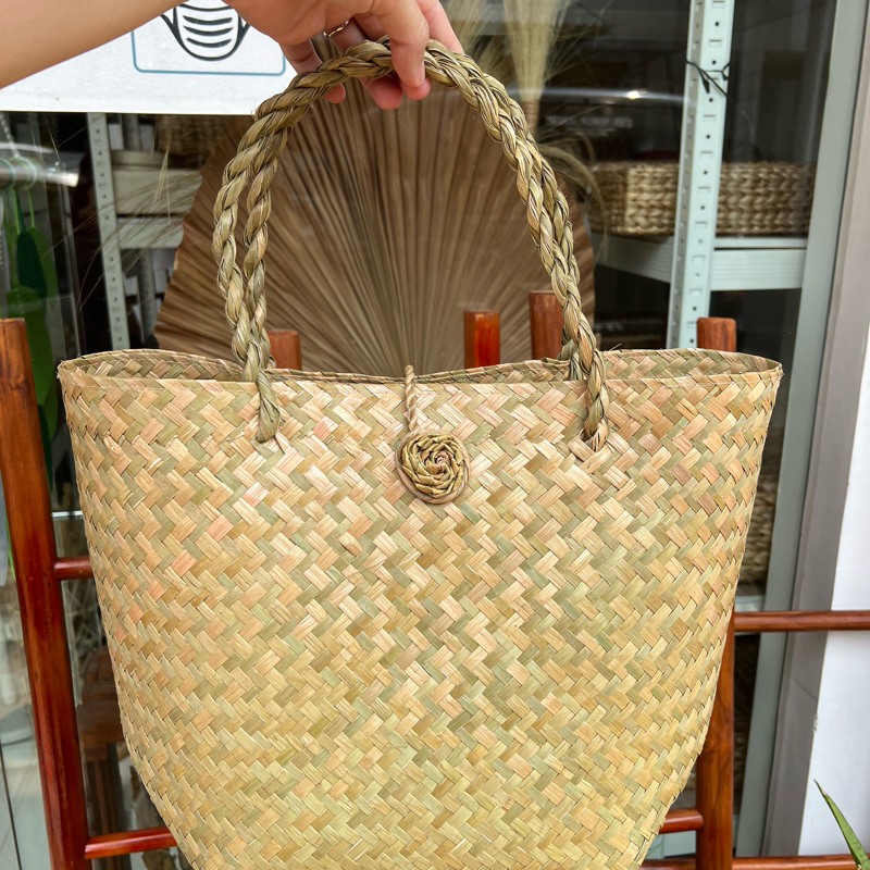 Tas Purun / Keranjang Anyaman Purun / Tas Hampers Purun E62