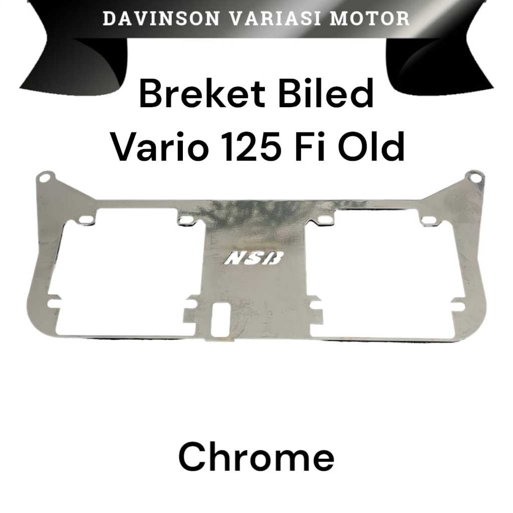 Breket Dudukan Chrome Lampu Projie Biled 2,5 inch HID Vario 125 OLD