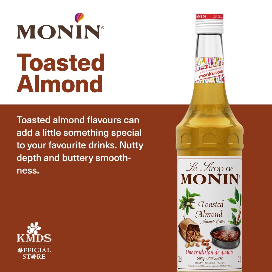 

MONIN TOASTED ALMOND syrup 70 CL 700 ML