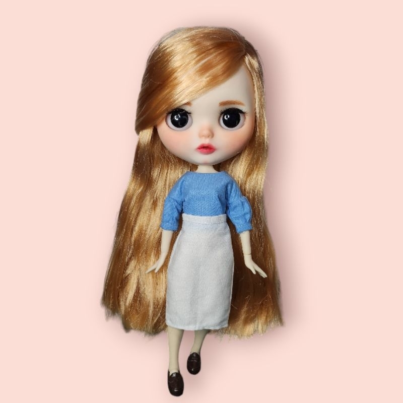 baju boneka blythe / baju boneka atasan bawahan / rok span boneka / blythe clothes