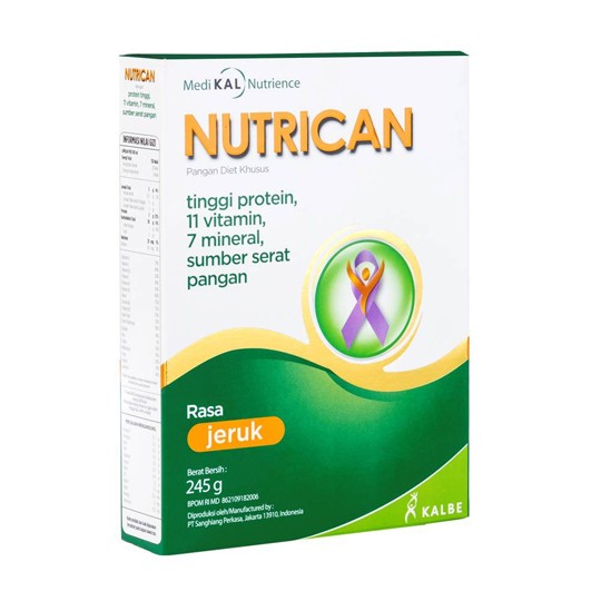 

Nutrican 245 g - Susu Kanker Nutrisi Tinggi Protein dan Energi untuk Penderita Kanker