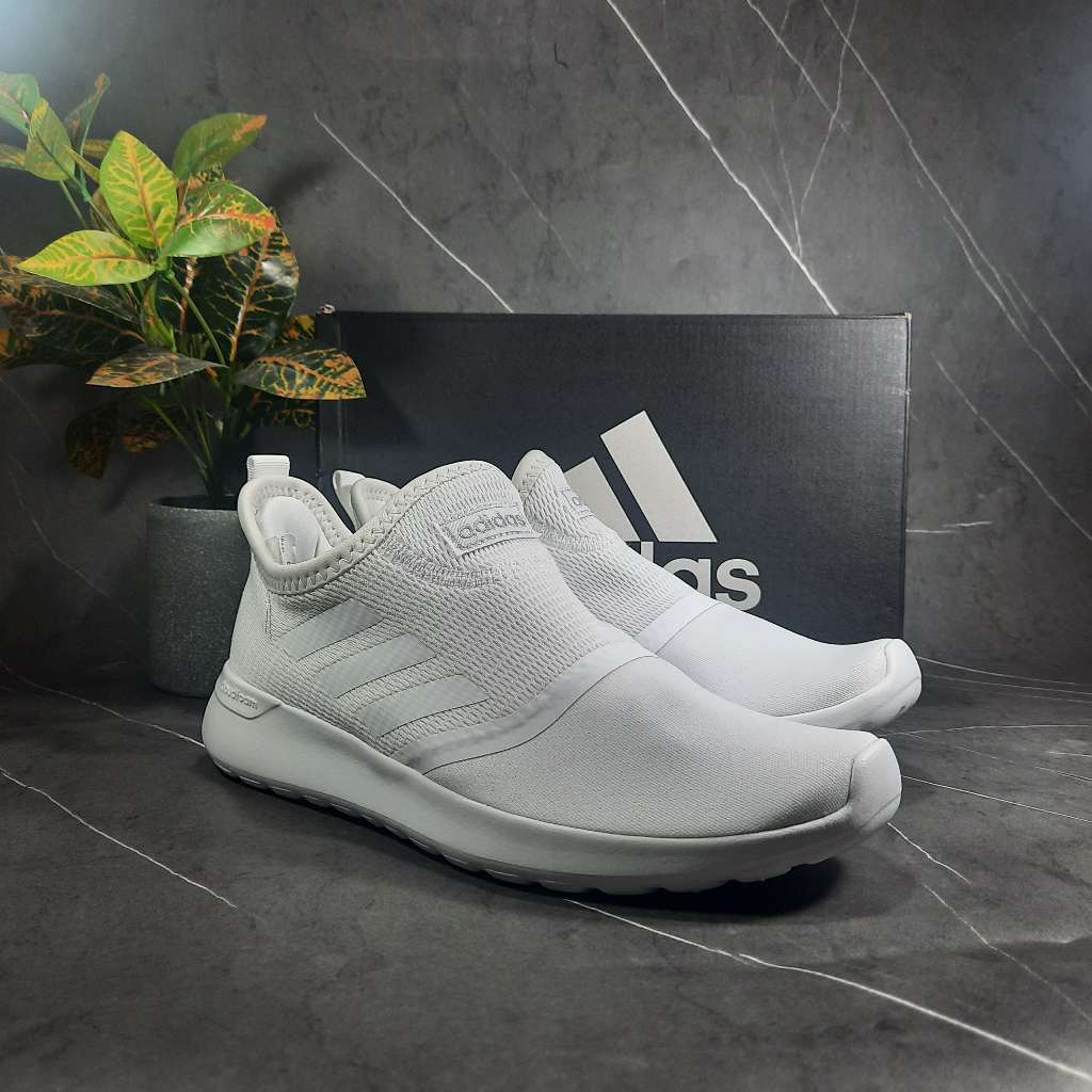 Sepatu Adidas Lite Racer Slip On Women White Running Shoes Original Murah