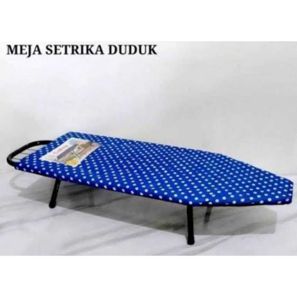 Jual Meja setrika pendek panjang duduk berdiri polkadot motif bunga polos produk asli Indonesia kuat
