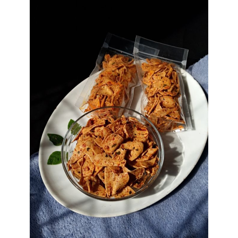 

Basreng Pipih Original/ Pedas kacang Daun jeruk 75gr 80gr