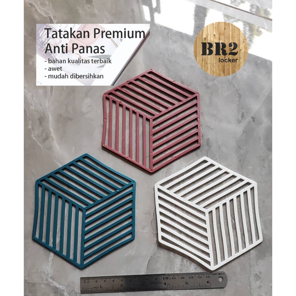 Tatakan Alas Gelas Piring Panci Silikon Anti Panas Meja Makan / Alas Tatakan Mangkok Karet Unit Lucu