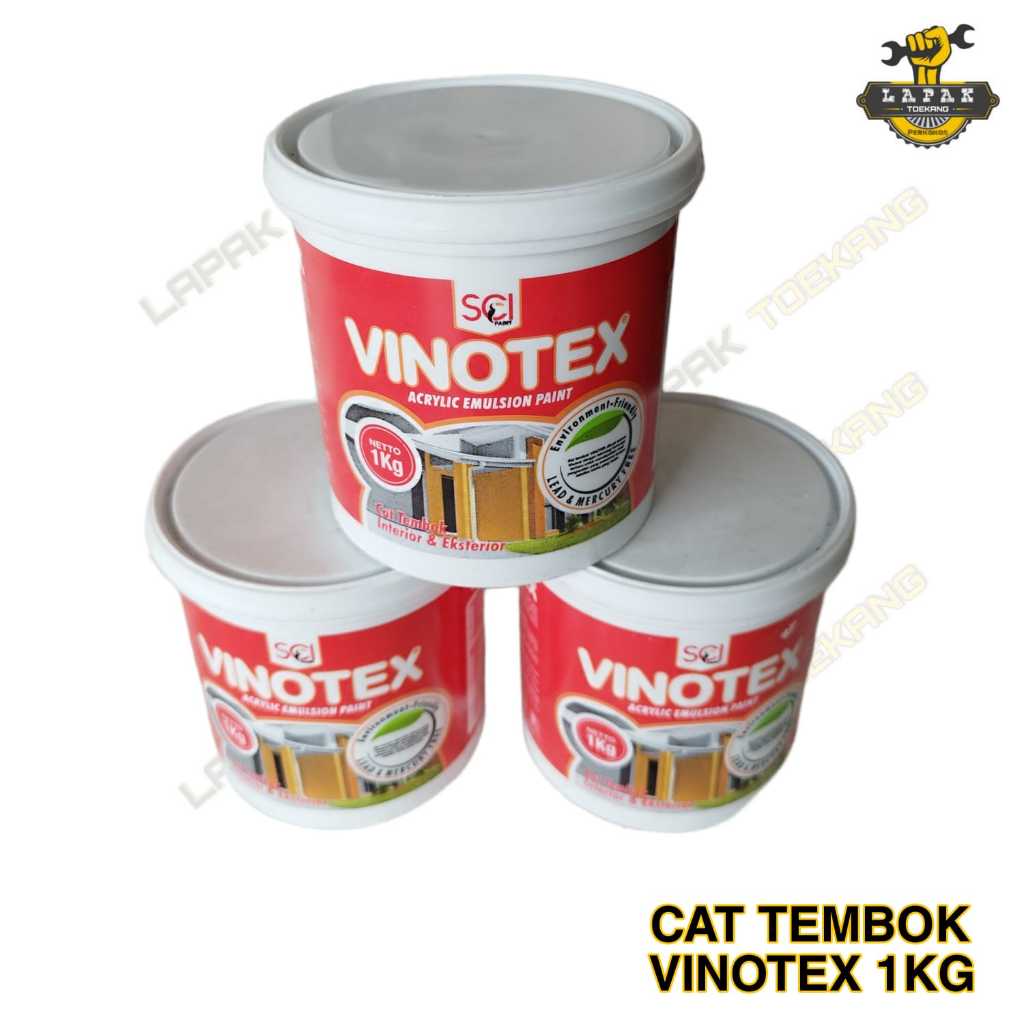 Cat Tembok Vinotex 1 Kg Cat Interior Eksterior Rumah (Anti Luntur)