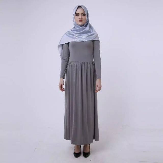 ZOYA Inner Atika Ready Warna Putih Saja - Baju  Inner Daleman Gamis Muslim Polos Fashion Wanita Dewasa Spandek Lycra