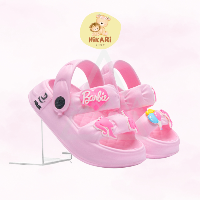 Dulux - New Sandal Anak Perempuan aksesoris karakter barbie Bandua Tali Belakang