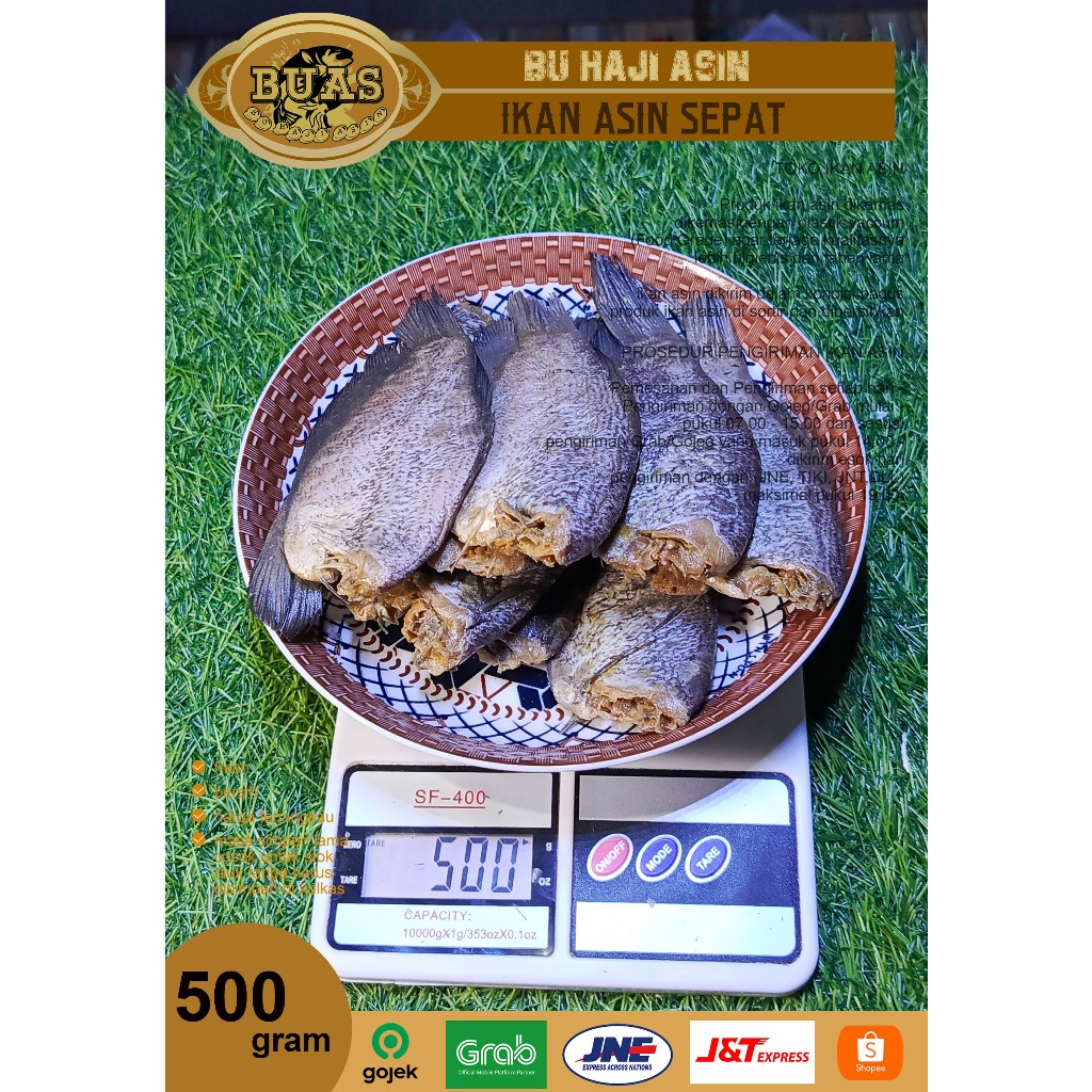 

Ikan Asin Bandung Sepat 500 Gram BUAS | Ikan Asin Bandung | Ikan Asin Sepat Bangkok | Asin Buas