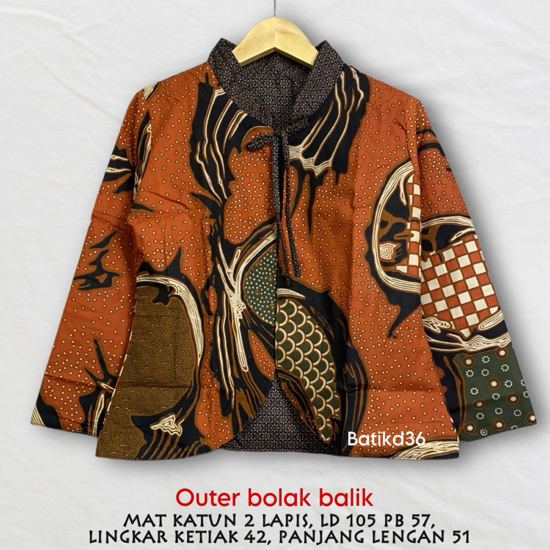 Outer rompi bolak balik kekinian murah  unik etnik estetik wanita tanpa lengan cantik Baju luar kard