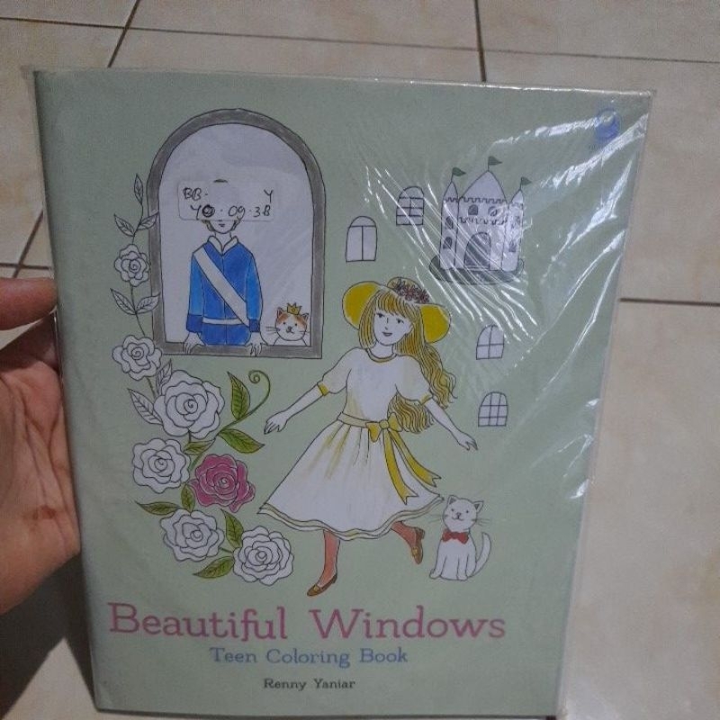 

buku mewarnai beautiful windows - teen coloring book
