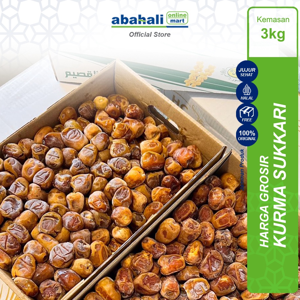 

COD 1 DUS 3 Kg Kurma Sukari Premium Basah Kurma Sukkari Al Qassim Ruthob Murah untuk Oleh Oleh Haji dan Umroh Berkualitas