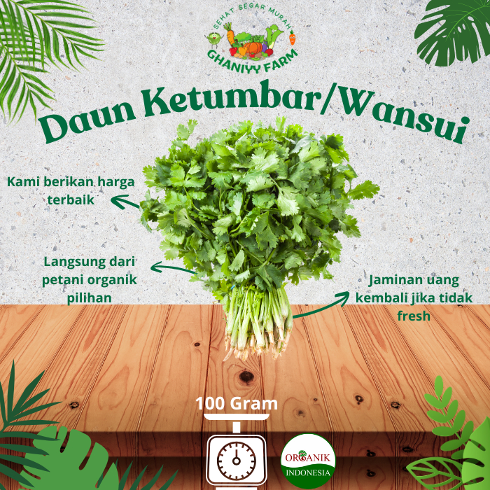 

Sayur Organik Wansui Organik 100Gram