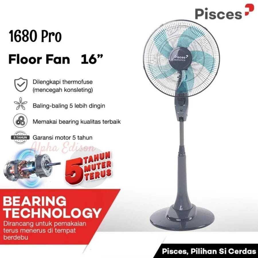 KIPAS ANGIN PISCES STAND FAN / KIPAS ANGIN SF 1680 PRO / SF-1680 PRO (16 INCH)