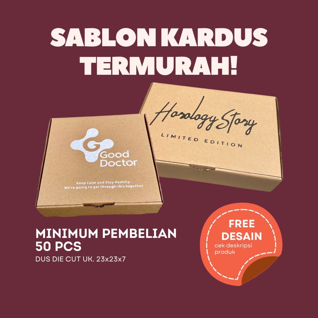 

(+SABLON) Kardus Packing Custom Olshop Uk. 23x23x7 cm / Dus Custom Packaging Online Shop / Kardus Gift Box Souvenir Wedding Aksesoris