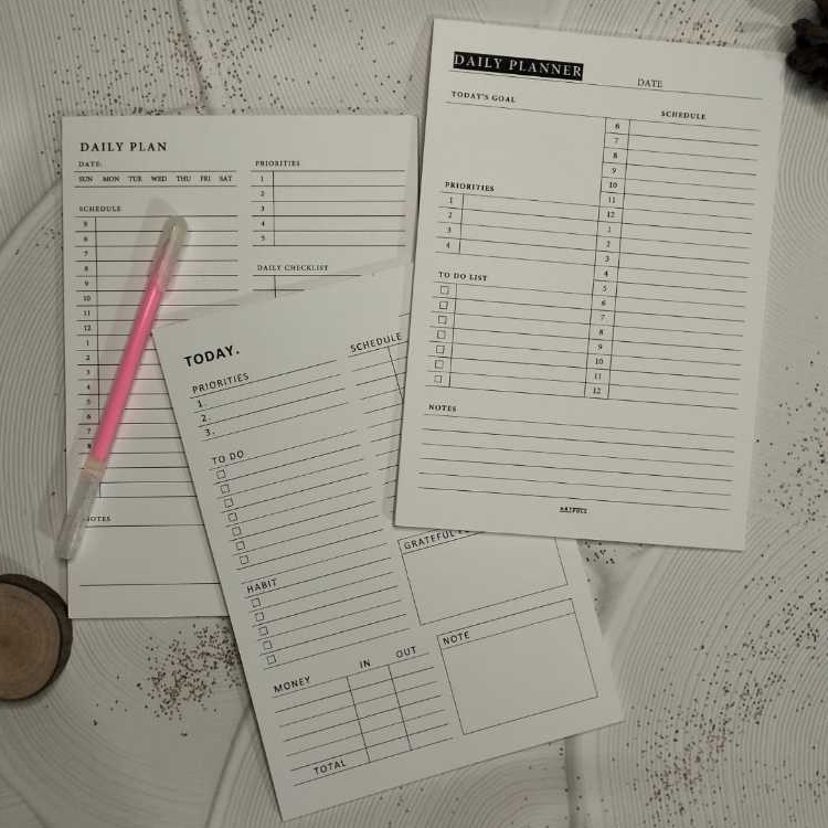 

[Artfull] NotePad Daily Planner Perencanaan Harian Daily Schedule