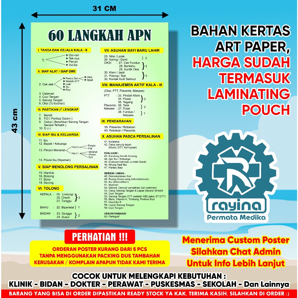Poster Kesehatan 60 Langkah APN
