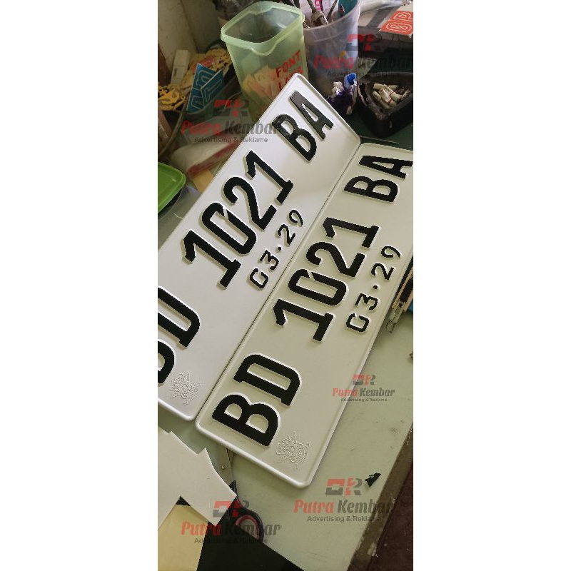 Plat Nomor Mobil Font Baru