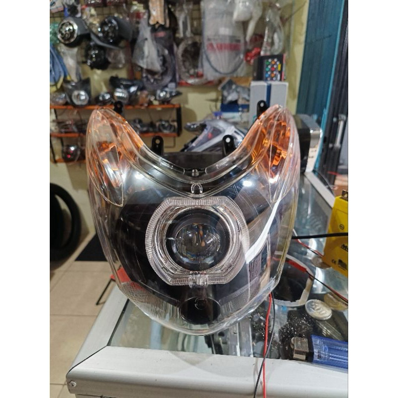 reflektor lampu depan mio soul karbu mio soul modif biled D3