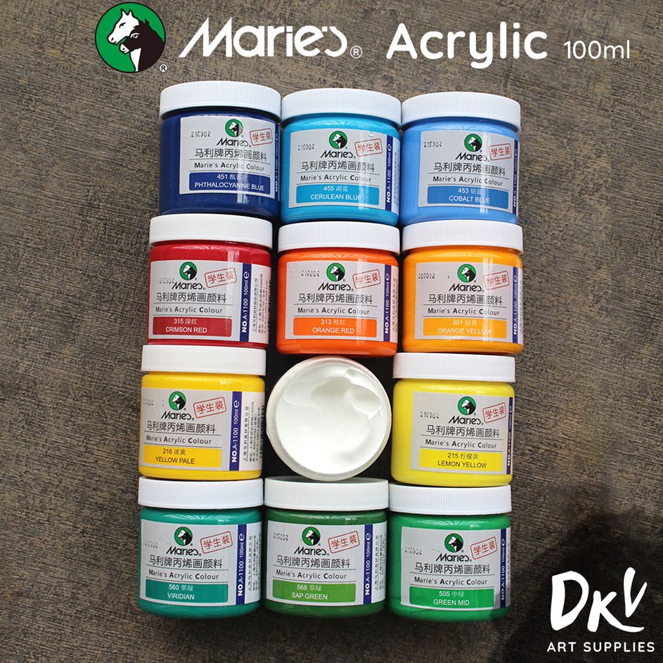 

New Product Maries Acrylic Paint Cat Akrilik Maries 1ml 1 ml