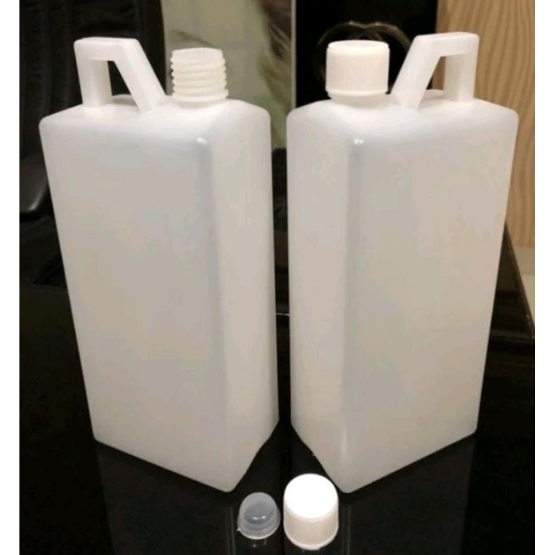 JERIGEN 1 LITER/JERIGEN 1000ML BAHAN HDPE (BEKAS) PALING MURAH LENGKAP TUTUP LUAR&DALAM