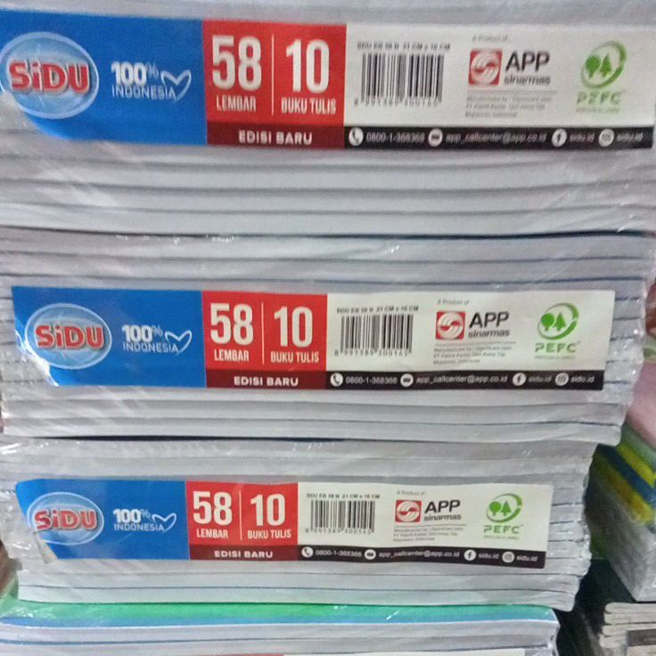

New Product buku tulis sidu 58 lembar original pack