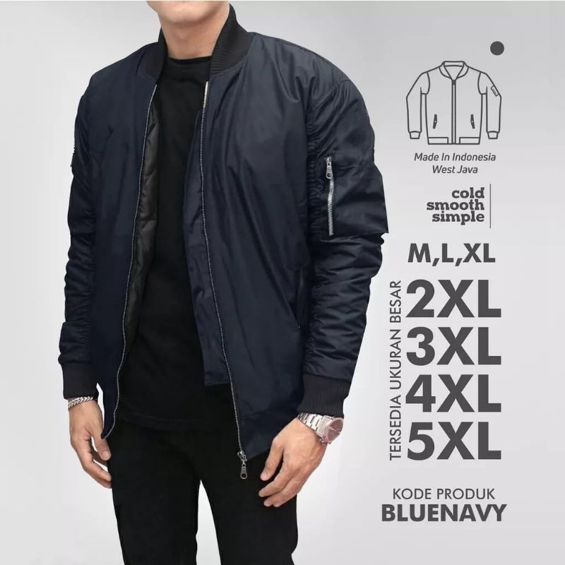 JAKET BOMBER JACKET BOMBER PARASUT POLOS JUMBO BIG SIZE