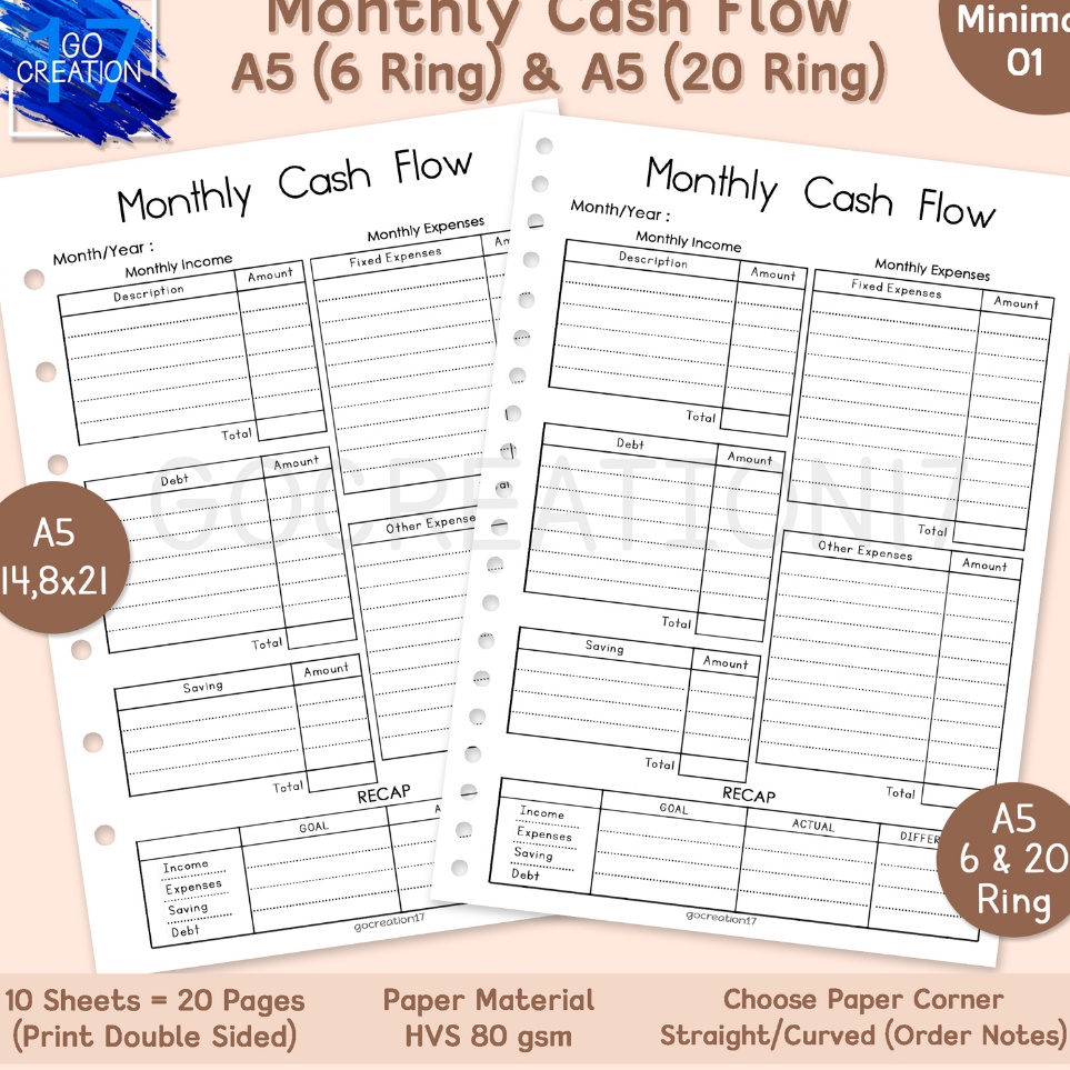 

Diskon Terbaik Buku Planner Kertas Binder Monthly Cash Flow Simple Minimalis A5 ring 2 dan A5 ring 6
