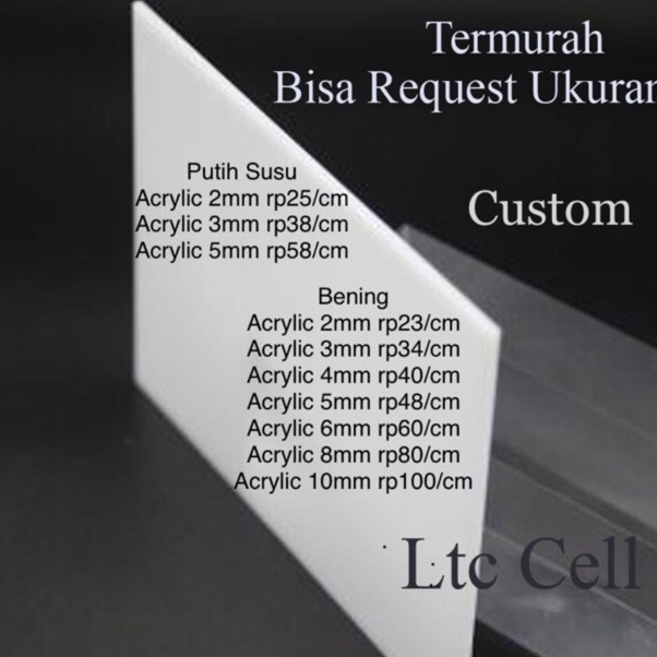 

Hadir Meriah Acrylic susu 2mm A2 size 42x6Cm Akrilik Putih Susu Potong Laser