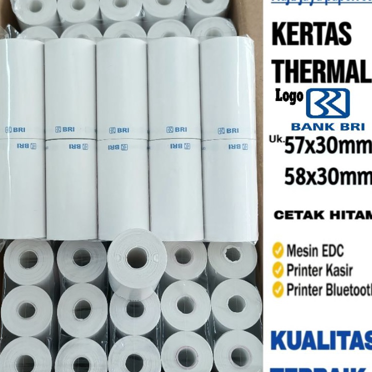 

Fast Payment KERTAS THERMAL EDC LOGO BANK BRI PAKET 1 ROLL1 PACK