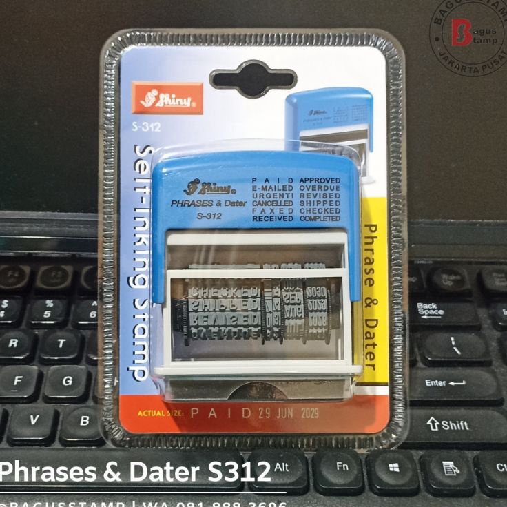 

Hadir Terupdate Stempel Tanggalan Shiny S312 S 312 S312 Self Ink Phrases Dater Stamp