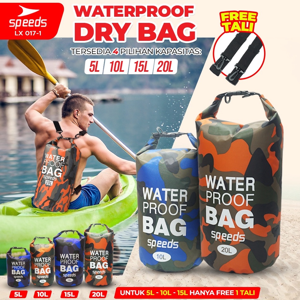 KODE O9T4 SPEEDS Dry Bag Waterproof Portabel Tas Anti Air Tas Apung Ocean Pack Dry Bag Ransel Pelamp
