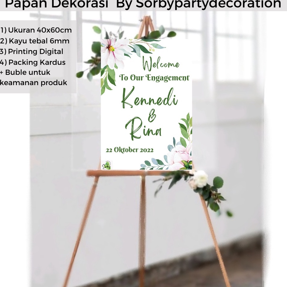 

Hemat Papan Kayu Tulisan Dekorasi Lamaran Nikahan Aqiqah BESAR 4x6 Tanpa Kaki Papan Saja