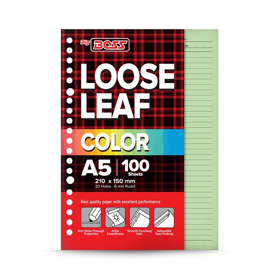 

Grosir Baru BigBoss Loose Leaf 1 A5 Hijau
