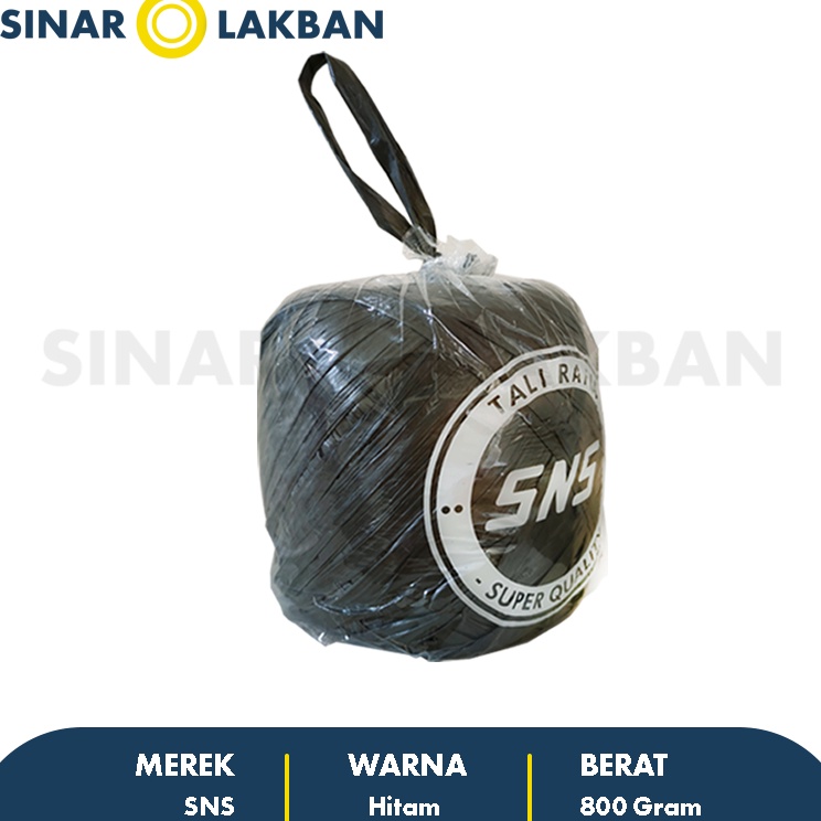 

Ready Merakyat Tali Rafia Hitam 1 KG SNS Super Tebal SINAR LAKBAN