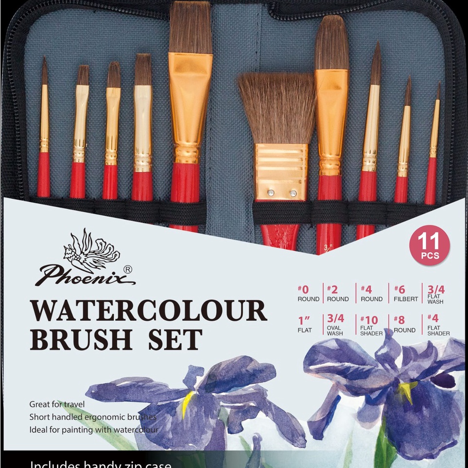 

Ready Merakyat phoenix watercolor brushkuas set CWBPWS1