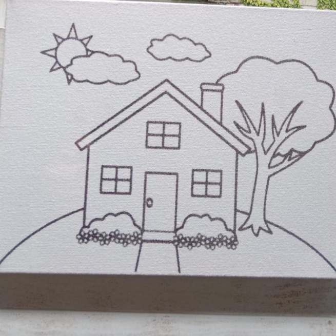 

Arrival Kanvas sketsa 2x15 anak Art Painting
