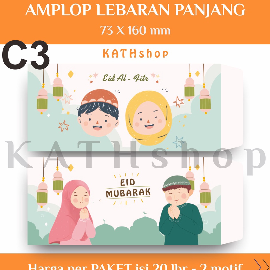 

Ready Terkini NEW KATHshop AMPLOP TEBAL 2 lbr 2 motif Angpao THR Lebaran Idul Fitri EID MUBARAK PANJANG motif AnakAnak